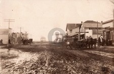 c1909 Main St Orient South Dakota SD Faulk Co Street View RPPC Postcard COPY picture