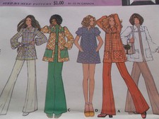 VTG UNCUT McCalls 3461 Misses Smock Pattern Sz 10 32.5 B Hippie Boho 1972 VFG picture