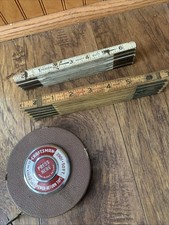 Vintage Proven & Federal Folding Wood 72 Inch Tape Ruler & Craftsman 3901 picture