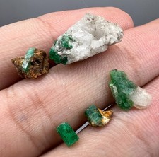 9.20 CT Top Green Emerald Crystals On Matrix Lot - Panjsher Afghanistan picture
