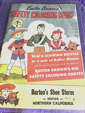 BUSTER BROWN SAFETY COLORING BOOK  1958 PROMOTIONAL UNCOLORED picture
