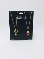 Disney Beauty and the Beast Cogsworth and Lumiere Friendship Necklace Set NEW picture