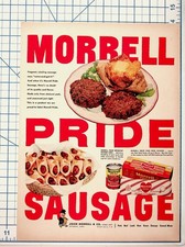Vintage 1950s Morrell Pride Sausage Ad John Morrell & Co. Iowa Ephemera picture