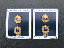 Two Pairs  VENEZUELA  ARMY OFFICER National Crest Insignia Pins Hugo Chavez picture
