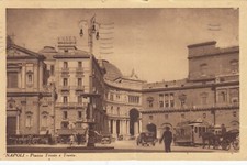 POSTCARD *6 NAPLES CAMPANIA PIAZZA TRIESTE E TRENTO CULTURE TRAVELLED 1934 picture