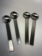 4 Soup Table spoons GS Gourmet Settings Pure Stainless Steel Sleek Modern 18/10 picture