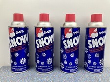 Vintage Santa Snow Spray Can 13 Oz Ounces Christmas Decoration Set/4 Snowflakes picture