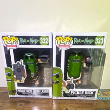 Funko Pop Rick and Morty Pickle Rick (2) #332 #333 Vinyl Figures picture