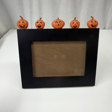 VTG 2002 Milano Series Halloween Whimsical Pumpkin On Top Of Picture Frame  picture