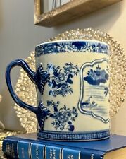 Antique Chinese Qing Blue & White Porcelain Oversized Mug   picture