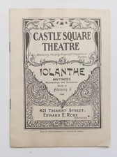 1896 Iolanthe Castle Square Theatre Program Boston Cooking School Cigar Beer Ad picture