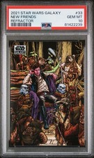 2021 TOPPS CHROME STAR WARS GALAXY REFRACTOR #33 NEW FRIENDS PSA 10 picture