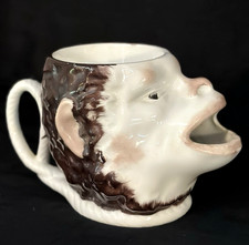 BAVARIA P.M. (PORZELLANFABRIK MOSCHENDORF) MONKEY SHAVING MUG....SIGNED & MINT picture