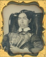 Pre Mortem Woman Holding Flowers (1/6 Plate Daguerreotype) picture