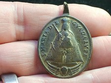 Excavated 17th - 18th C, Maria de Guadalupe / St Jerome Colonial Religious Medal picture