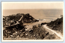 Acapulco Guerrero Mexico Postcard Coastal Hill c1930's Vintage RPPC Photo picture