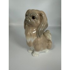 Vintage Lladro #4641 Pekingese Dog Porcelain Figurine Retired Handmade Spain picture