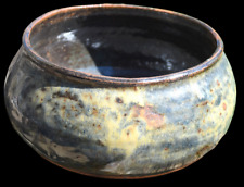 Vintage Pottery Swirl Bowl Flower Pot Glaze Studio Art Ceramic Signed 7
