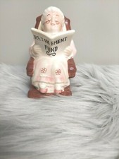 Lefton Retirement Fund Bank Grandma in Rocking Chair w/ Stopper Made In Japan 8