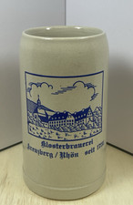 Vintage Klosterbrauerei Kreuzberg/Rhon 1L Stoneware Beer Mug~Germany ~ST382 picture