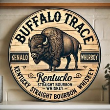 Buffalo Trace Kentucky Bourbon Vintage Tin Metal Signs Home Décor 8x8 picture