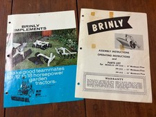 Vintage Brinly Moldboard Plow Manual & Brinyl Attachments Brochure Cub JD WH picture