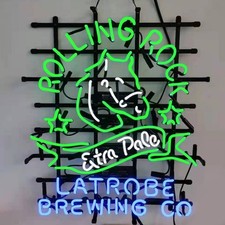 US STOCK Rolling Rock Extra Pale Neon Sign 24