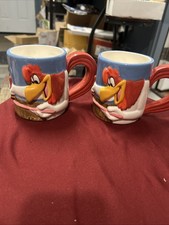 Vintage WB Looney Tunes Foghorn Leghorn 3D Figural Mug 1996 Henery Hawk Dawg X 2 picture