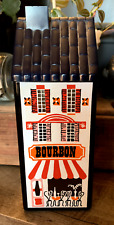 Vintage Wheaton Blue Row House Decanter Bourbon Mid Century Modern Nuline 1960s picture