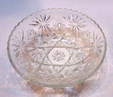 Vintage Clear Anchor Hocking EAPC Glass Star of David 9