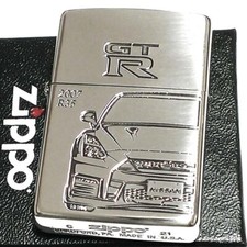 Zippo NISSAN SKYLINE GT-R R35 NISMO Both Sides Etching Oxidized Silver Plating  picture