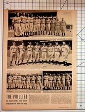 1943 Philadelphia Phillies Baseball Magazine Page WWII Era Ephemera picture