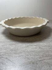 The Pampered Chef Deep Dish Pie Plate Ivory New Traditions Scalloped Edge picture