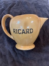 Vintage 60s Orange Brown RICARD PITCHER #830 French Bistros Ceramic Paris France picture