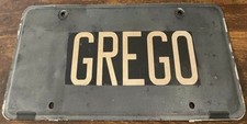 GREGO Novelty License Plate Homemade ? Greg O picture