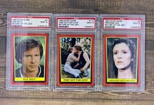 1983 Topps Han Solo & Leia PSA 9 Trio Lot – Mint Vintage Star Wars picture