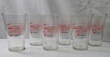 Vintage Kmart 20th Anniversary Glasses Set of 6 20 Grand Years Of Saving 1982 picture