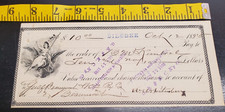 1895 Cancelled Check with an Angel and United States Flag on it picture