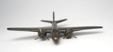 RARE 1940's WW2 Solid Bronze Brass Bomber Airplane War Plane Figurine Toy - VTG picture