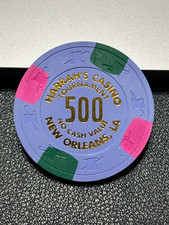(RARE) $500 HARRAH'S CASINO CHIP POKER CHIP NEW ORLEANS GAMBLING TOKEN CHIP NCV picture