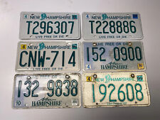 Lot of 6 Vintage New Hampshire LIVE FREE OR DIE license plates vintage NH picture