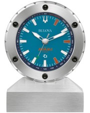 Bulova E1 Racing Team Miami Tabletop Clock Sea Blue Orange Accents picture