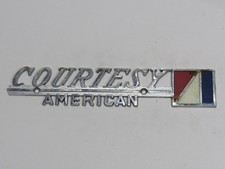 VTG Courtesy AMC Dallas Texas Metal Dealership Badge Emblem Tag Dealer TX Gas picture
