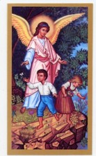 Prayer to Your Guardian Angel (13) U- Laminated  Holy Cards.  QUANTITY 25 CARDS picture