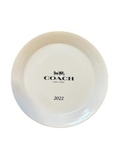 Coach New Collectible Holiday 2022 White Ceramic Decorative Plate picture