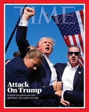 2024 ATTACK ON DONALD TRUMP SHOT BUTLER TIME MAGAZINE COVER PHOTO 8X10 REPRINT picture
