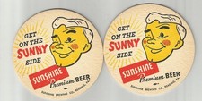 Pair of -Sunshine Premium Beer Coasters-Reading, PA  ..