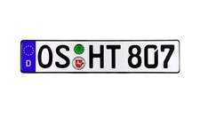 1 REAL GERMAN LICENSE PLATE NUMBER AUTO CAR TAG VW AUDI BMW MERCEDES BENZ SEALS picture