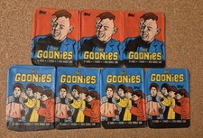 1985 Topps The Goonies Movie Empty Wax Wrappers Lot of 7 - Both Variants Sloth picture