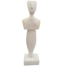 Cycladic Art Marble Female Figurine - 'Folded Arm' Greek Masterpiece 7.87in picture